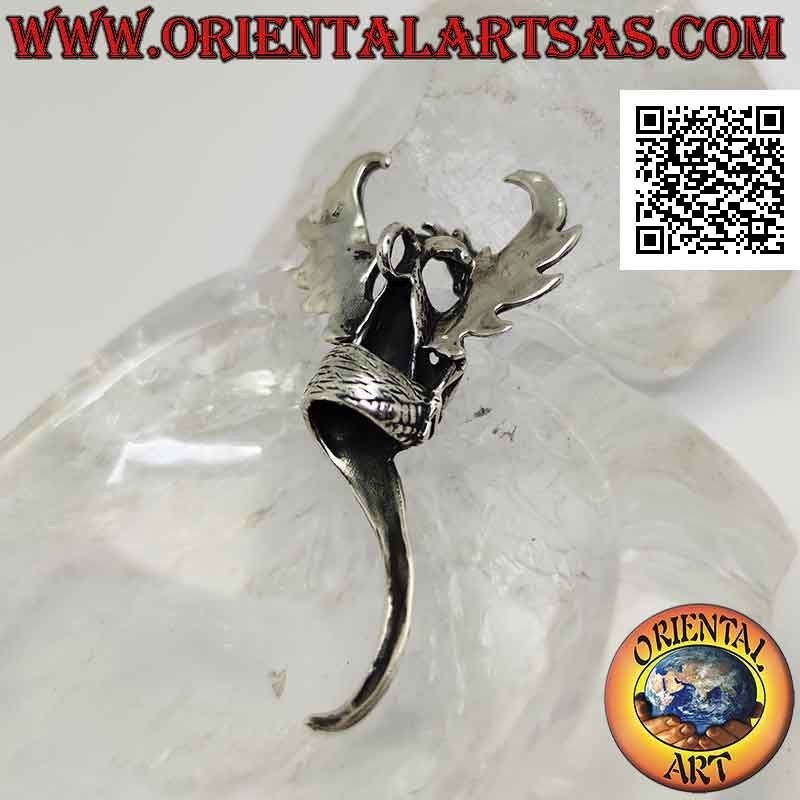 Silver pendant, the dragon of the resurrection