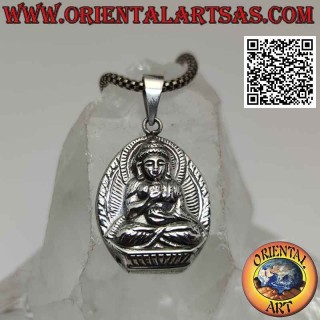Pendentif en argent, le Bouddha de la bénédiction sur l'autel