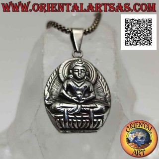 Ciondolo in argento, il Buddha "Dhyana Mudra - simbolo di meditazione e saggezza"