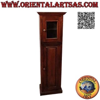 Vitrine / Hängeschrank, Säule mit zwei Türen (Glas und Holz) mit 5 Einlegeböden à 120 cm