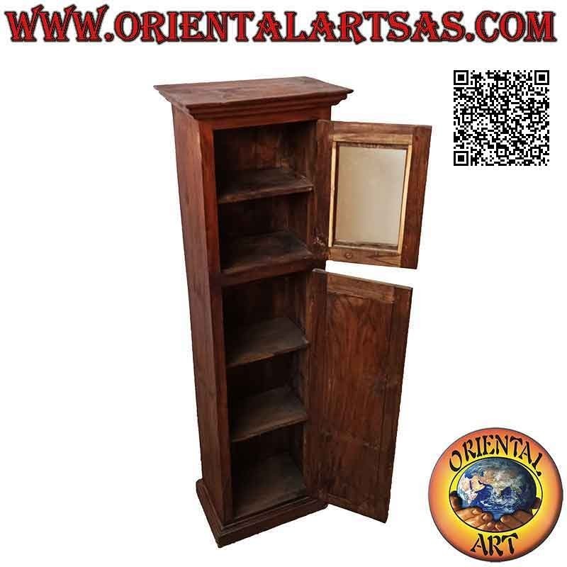 Vitrine / Hängeschrank, Säule mit zwei Türen (Glas und Holz) mit 5 Einlegeböden à 120 cm