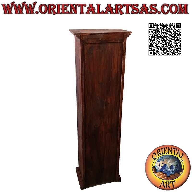 Vitrina / mueble alto columna con dos puertas (cristal y madera) con 5 baldas de 120 cm