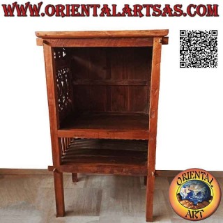 Mueble de TV antiguo con decoración tallada a mano en madera de teca antigua