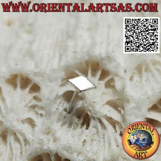 Mini boucle d'oreille / nez point en argent, le losange lisse