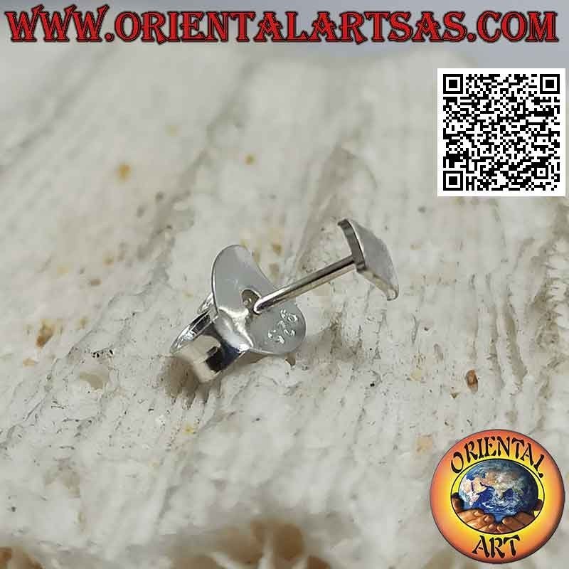 Mini earring / nose dot in silver, the smooth rhombus