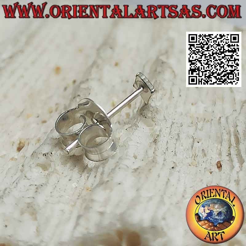 Mini boucle d'oreille / nez point en argent, le losange lisse