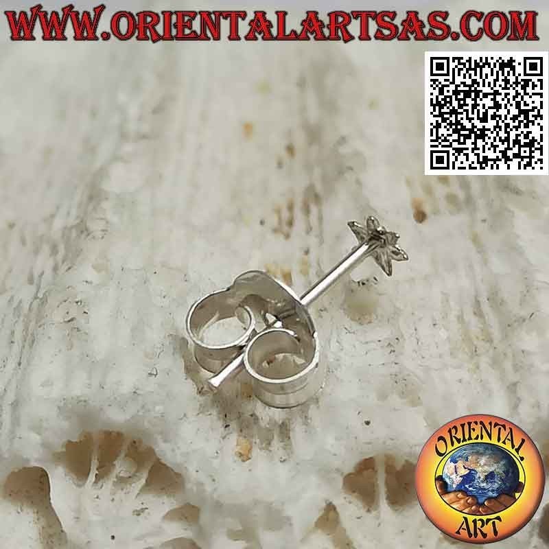 Mini pendiente / alfiler de nariz en plata, la estrella de seis puntas