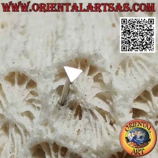 Mini boucle d'oreille / épingle à nez en argent, le triangle lisse et plat