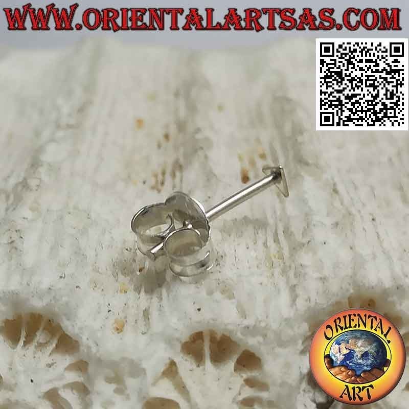 Mini boucle d'oreille / épingle à nez en argent, le triangle lisse et plat