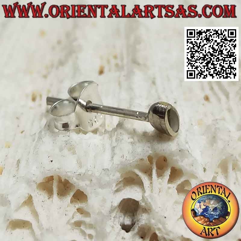 Mini boucle d'oreille / nez point en argent avec navette en nacre