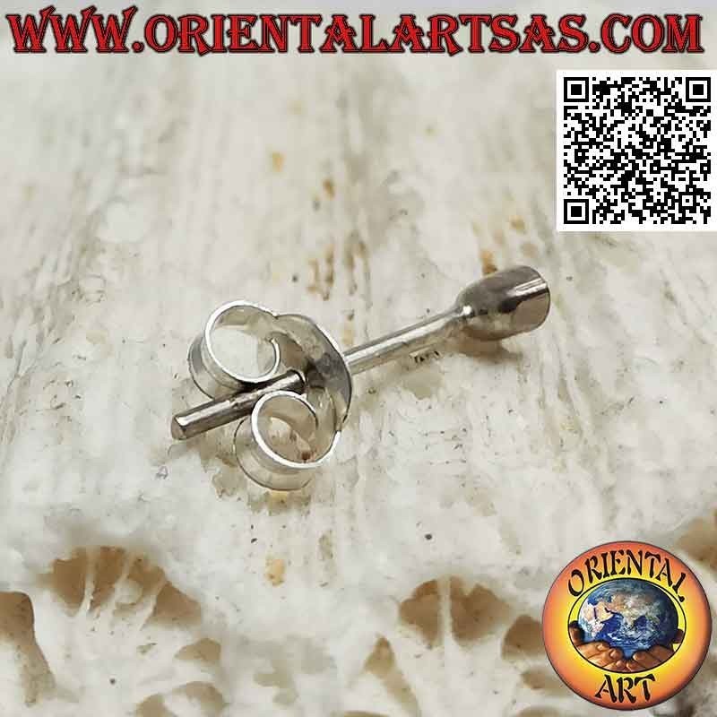 Mini orecchino / puntino da naso in argento a navetta madreperla