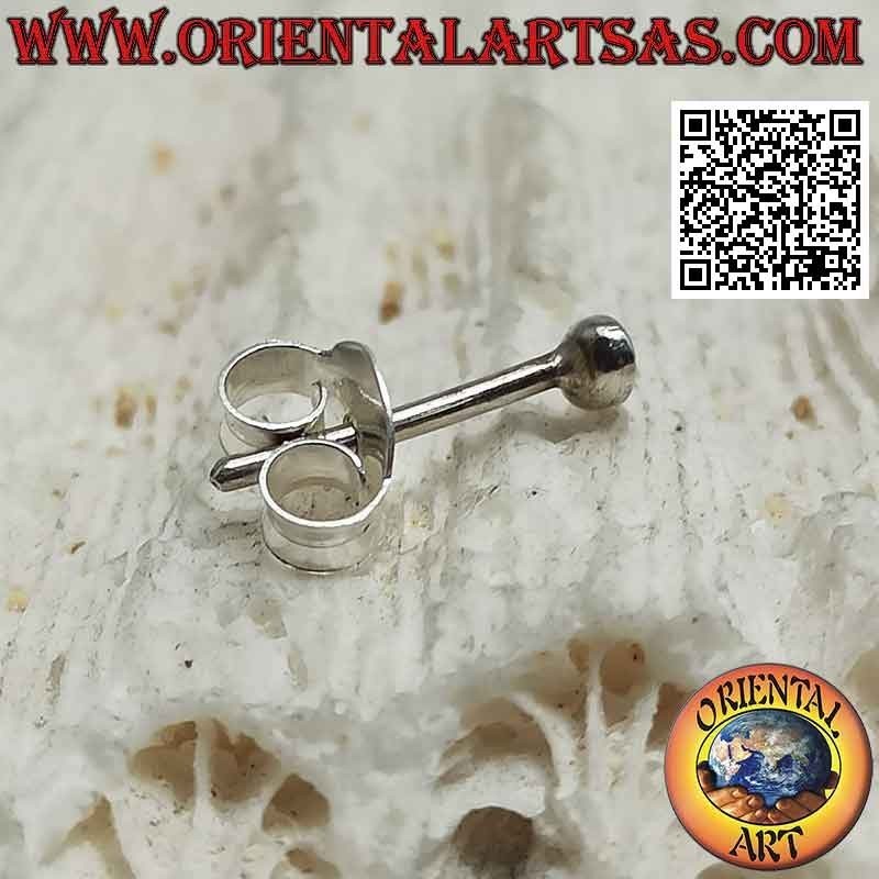 Mini pendiente / punto de nariz en plata con lanzadera turquesa