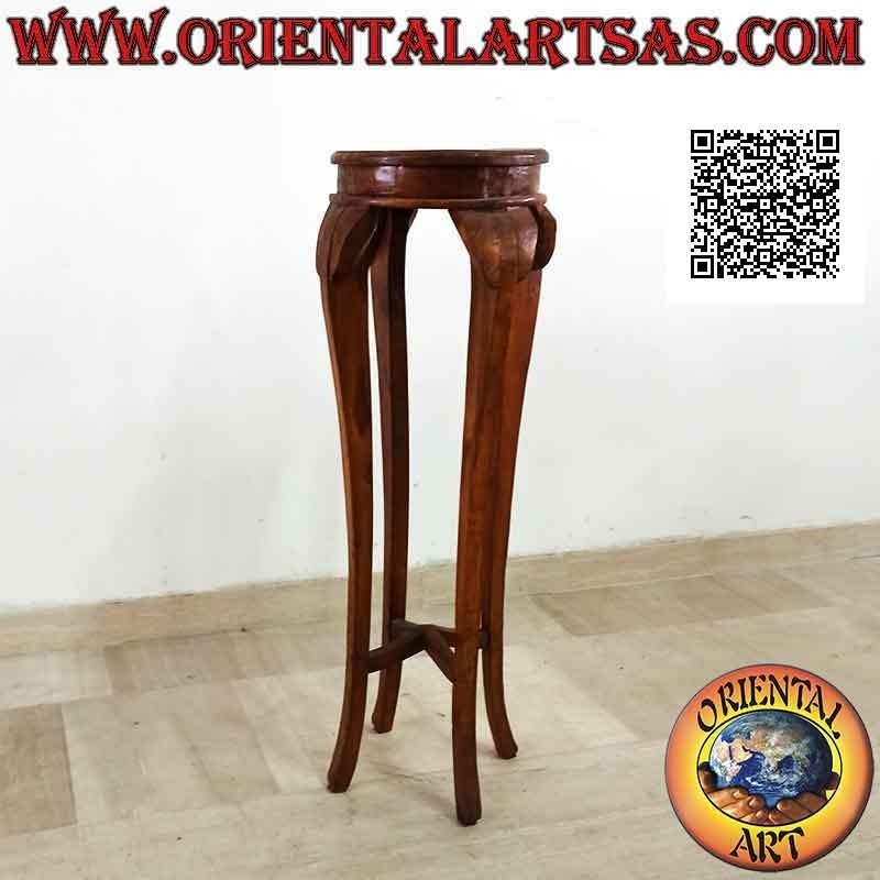 Taburete alto (balda auxiliar) con tapa redonda y pies curvos y redondeados (100 cm)