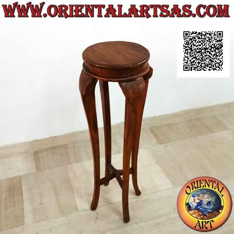 Taburete alto (balda auxiliar) con tapa redonda y pies curvos y redondeados (100 cm)