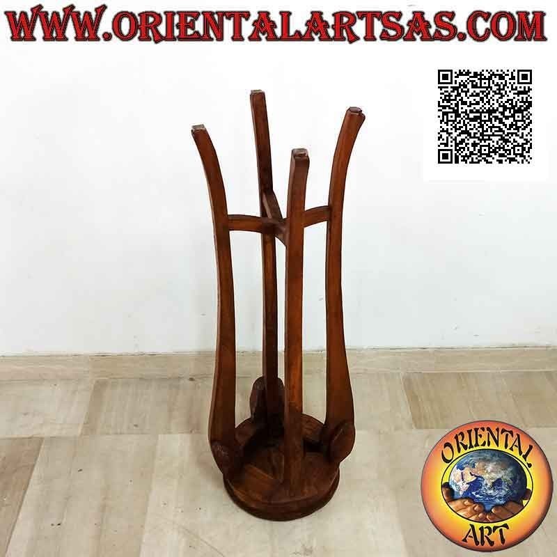 Taburete alto (balda auxiliar) con tapa redonda y pies curvos y redondeados (100 cm)