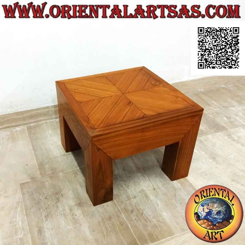 Mesa de centro cuadrada estilo "Essential" en madera de teca (40 * 40)