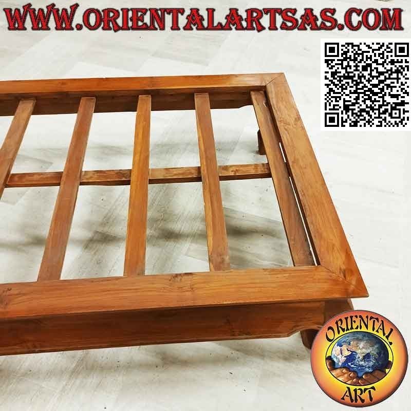 Letto singolo etnico in stile oppio (opium) in legno di teak