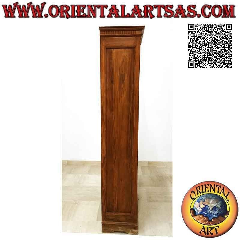 Librería de cuatro baldas y dos cajones con estructura de columnas dóricas en madera de teca (70x40)