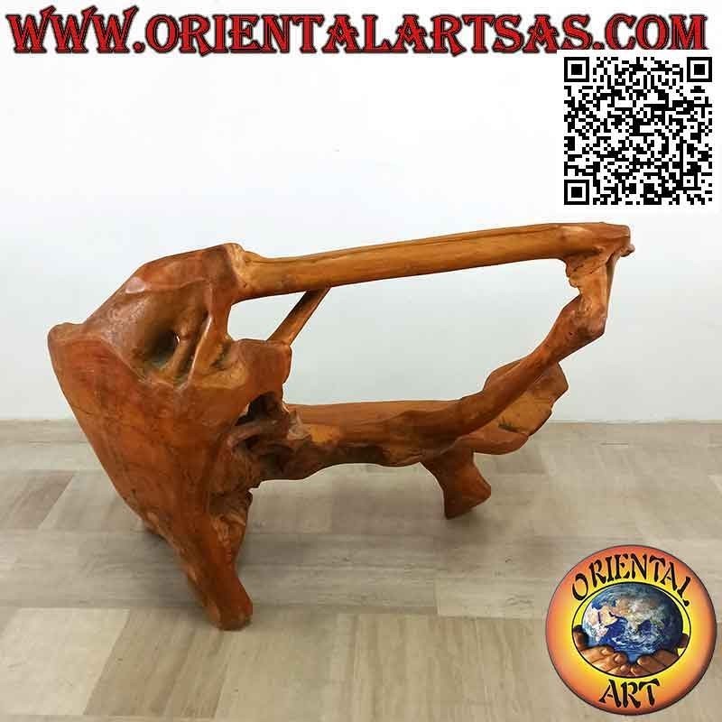 Armchair bench in natural teak root (100h x 147x86)