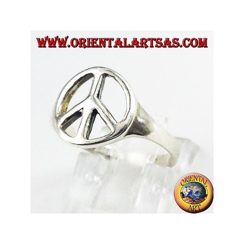 Anillo de plata símbolo de la paz