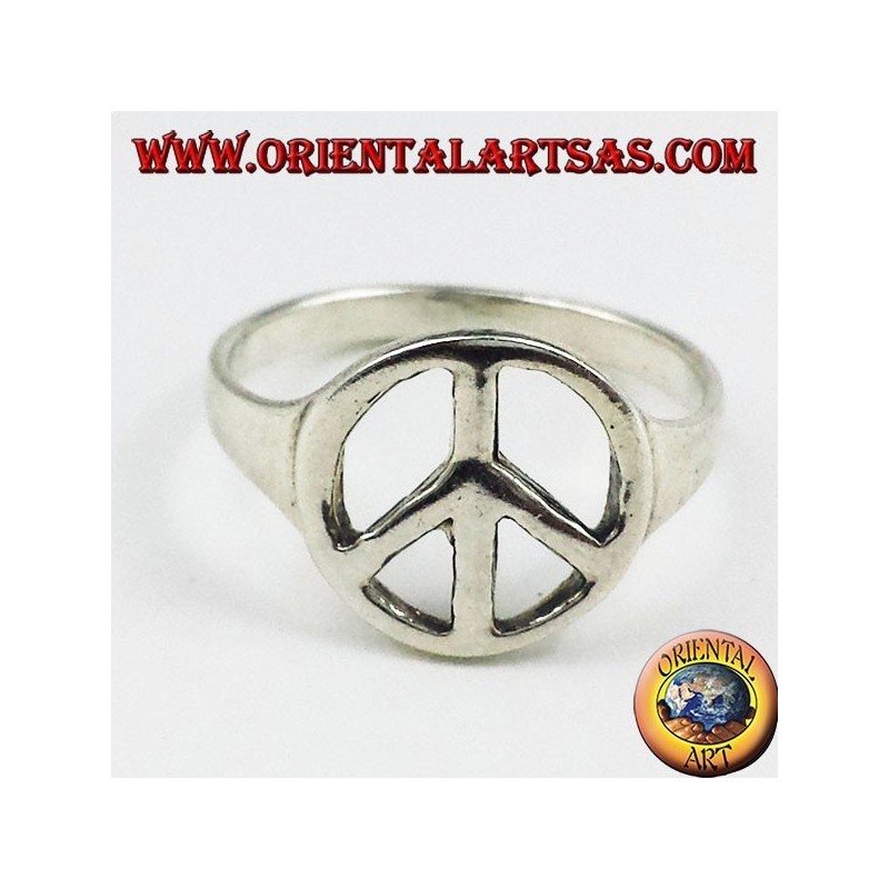 Anillo de plata símbolo de la paz