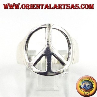 silver ring pierced, symbol of peace