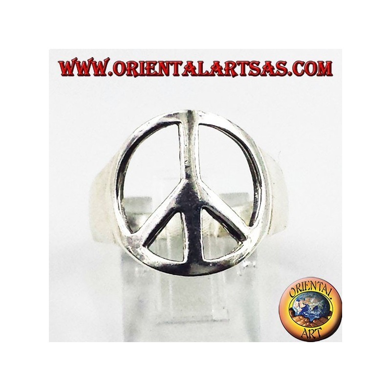 silver ring pierced, symbol of peace