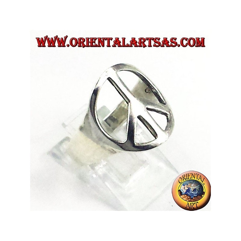 silver ring pierced, symbol of peace