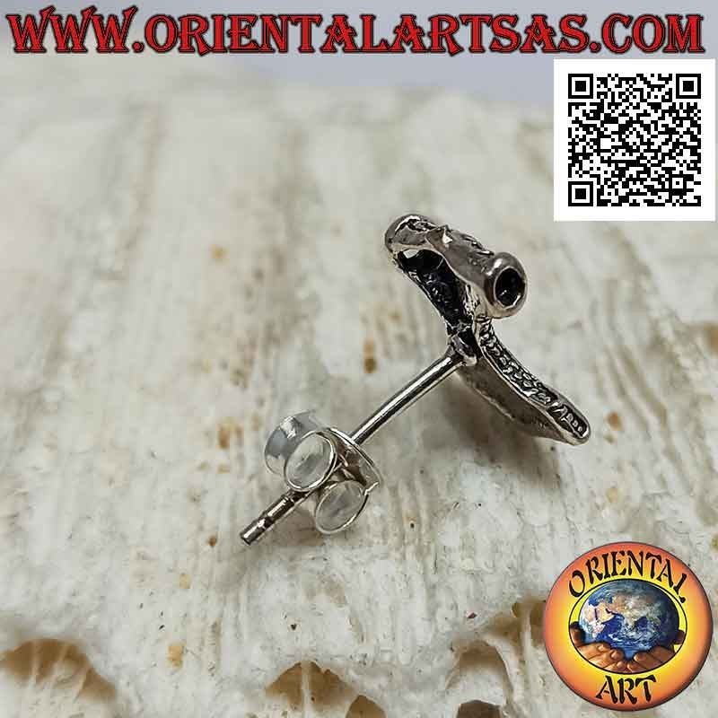 Mini boucle d'oreille en argent, marteau de Thor (grand)