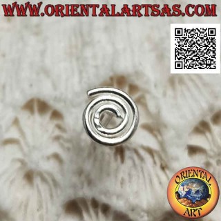 Mini orecchino in argento, la spirale classica