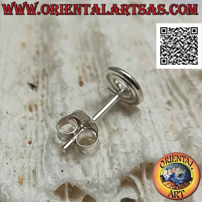 Mini silver earring, the classic spiral