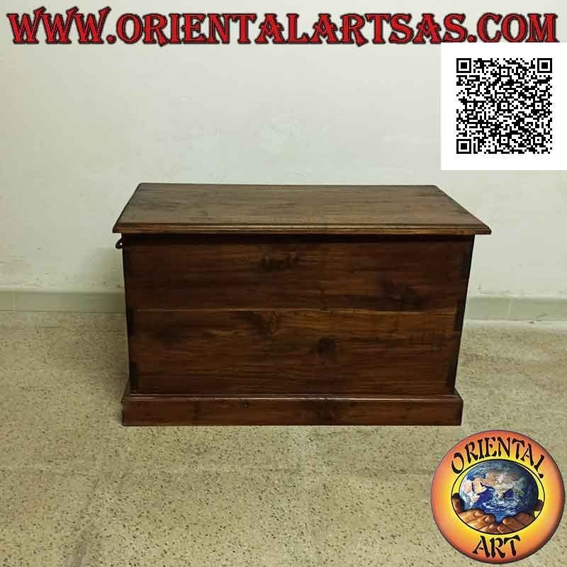 Cómoda lineal rectangular clásica en madera de teca (color nogal oscuro)