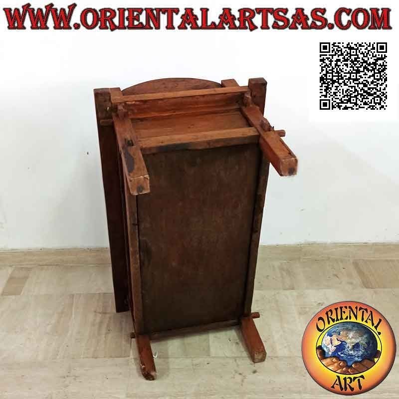 Banco - cofre "Jodang" antiguo original liso en madera de teca antigua (se puede abrir)