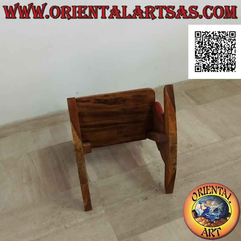 Banco mecedora para niños en madera Suar (maciza) con alumno (verde) pintado en los laterales