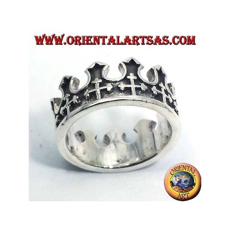 Anello in argento corona del Re