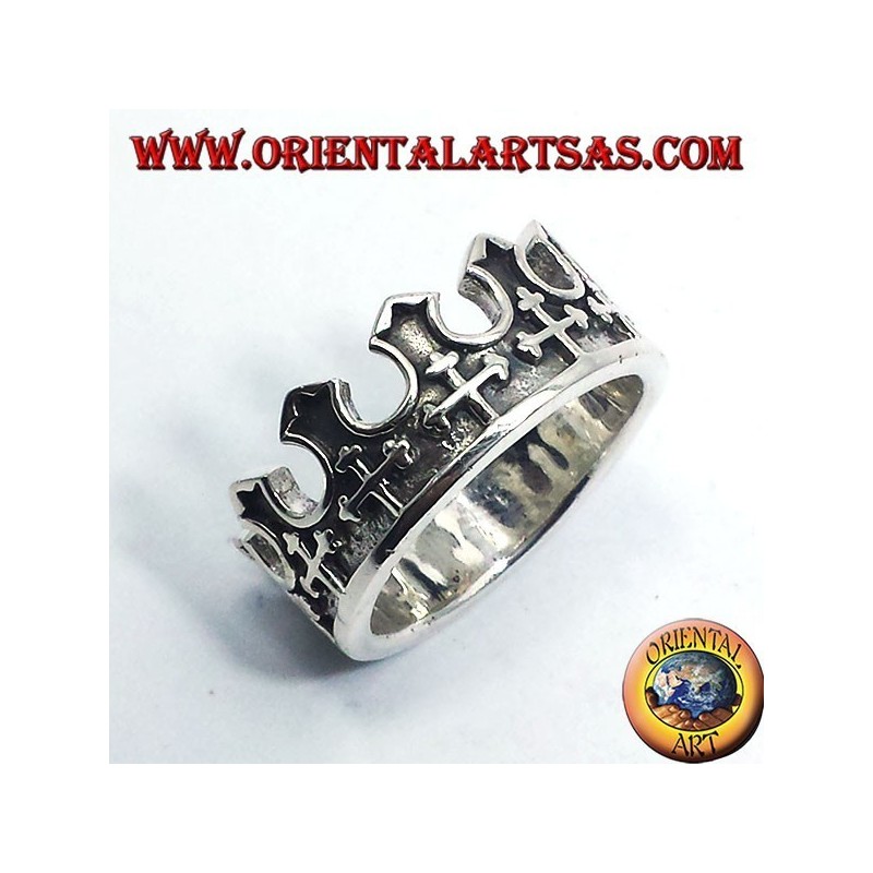 Anillo de plata de la corona de rey