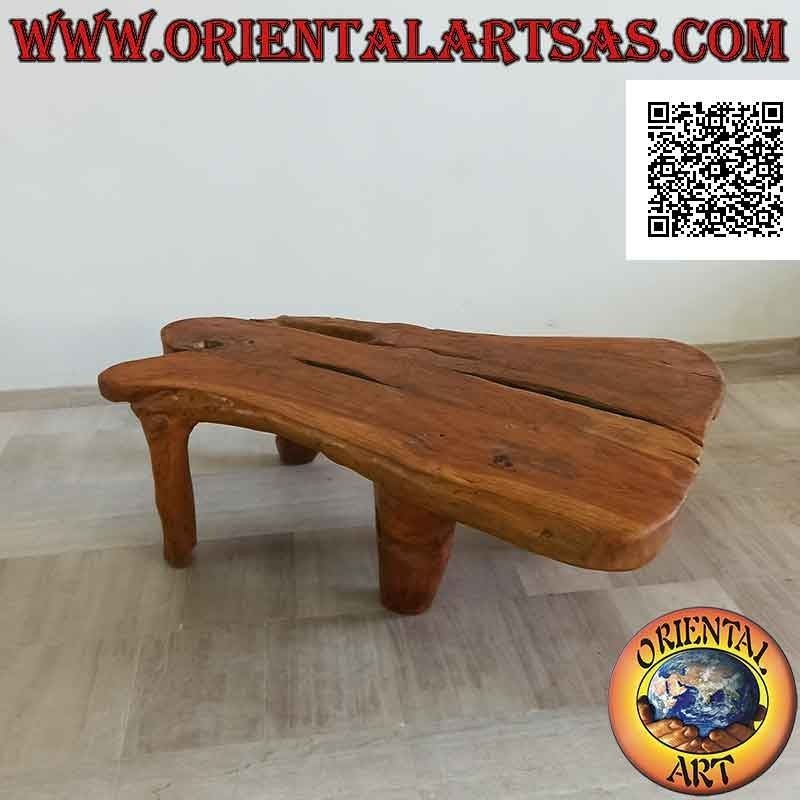 Large rectangular living room table in natural teak root (56h x 160x105)