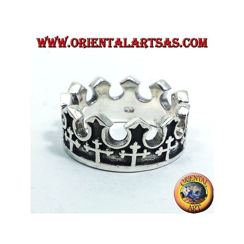 Anillo de plata de la corona de rey