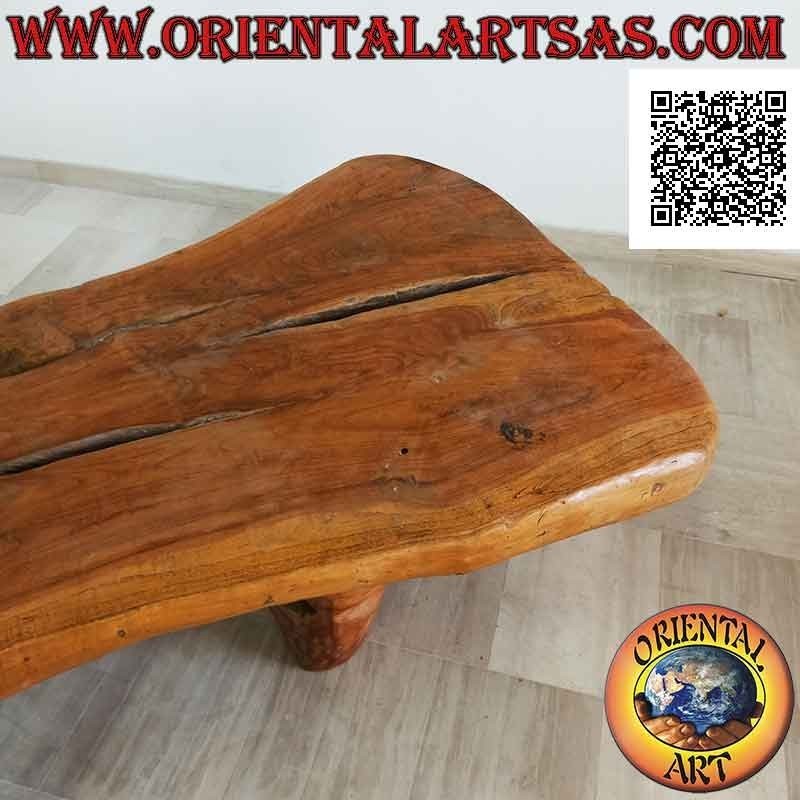 Large rectangular living room table in natural teak root (56h x 160x105)