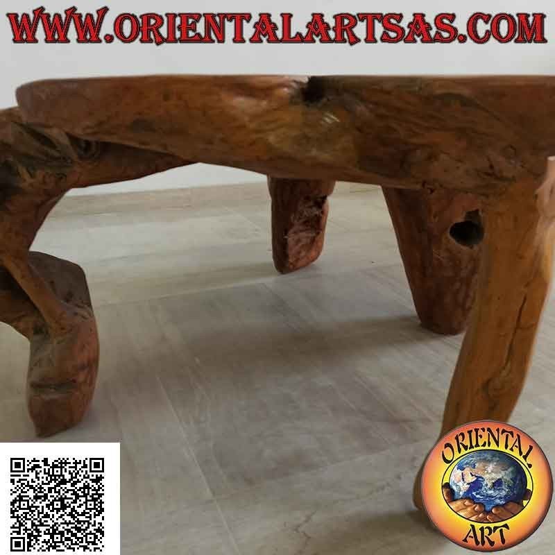 Large rectangular living room table in natural teak root (56h x 160x105)