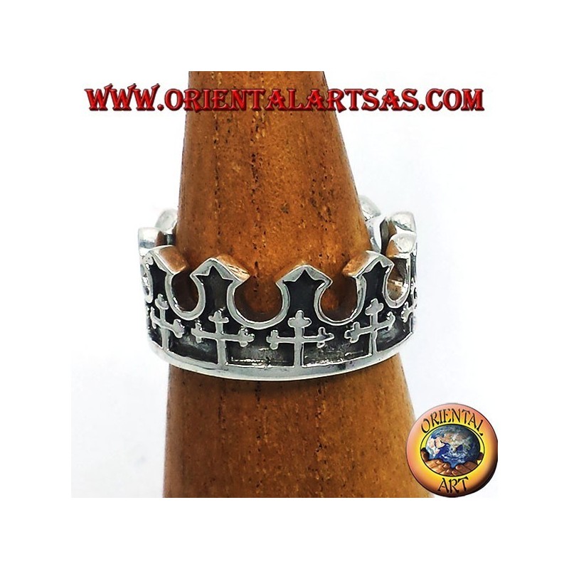 Anillo de plata de la corona de rey