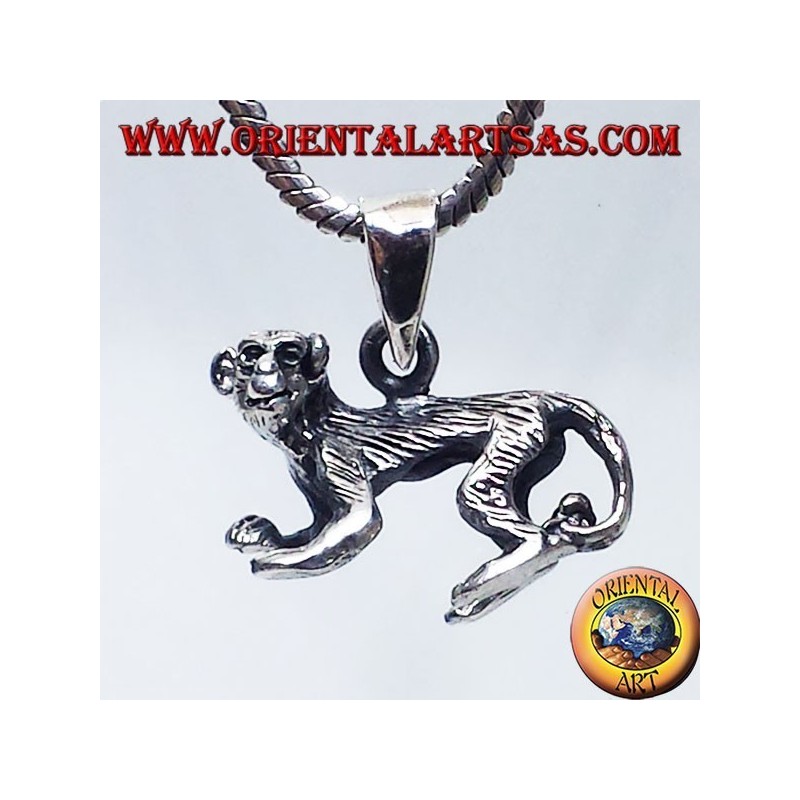 pendentif en argent, le singe en trois dimensions