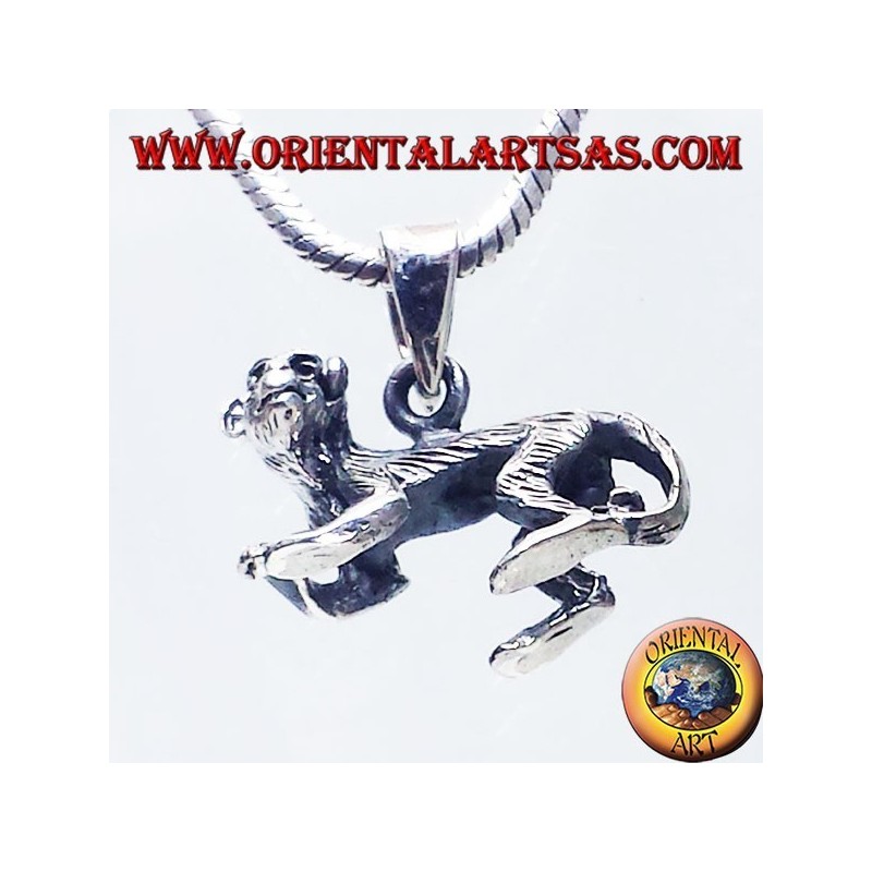 pendentif en argent, le singe en trois dimensions