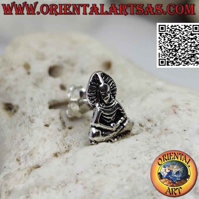 Silver mini earring, "Dhyana Mudra - symbol of meditation and wisdom" great