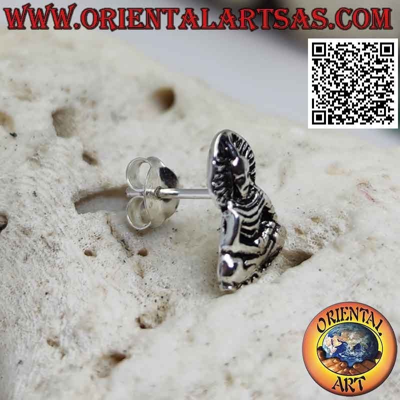 Silver mini earring, "Dhyana Mudra - symbol of meditation and wisdom" great