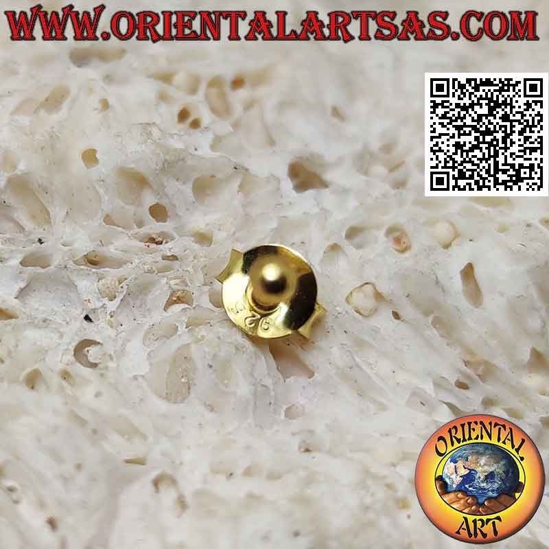 Mini orecchino in argento, la pallina liscia (placcata oro)