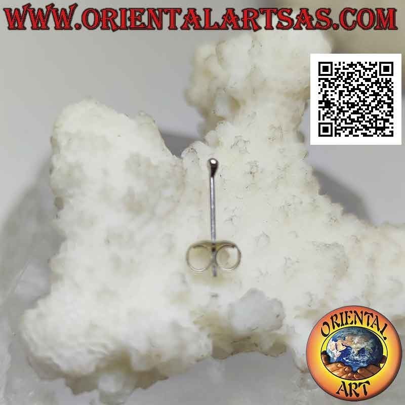 Mini boucle d'oreille en argent, la boule lisse