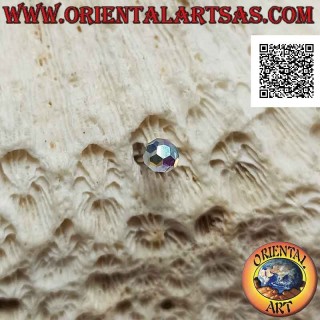 Mini-Ohrring in Silber, die facettierte Swarovski-Kristallkugel (4 mm)