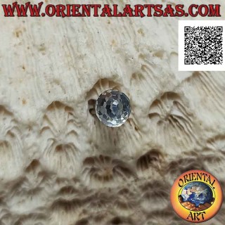 Mini orecchino in argento, la sfera di cristallo Swarovski sfaccettata (6 mm)