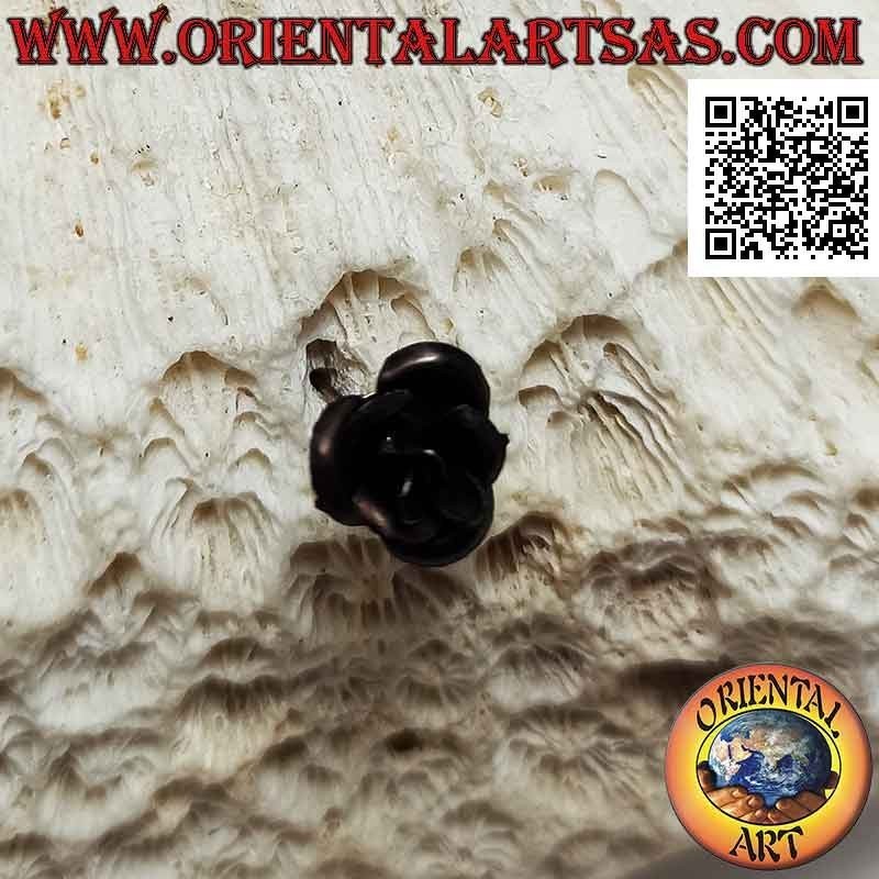 Mini pendiente en plata, la gran rosa esmaltada